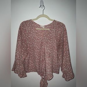 Pink/White Blouse
